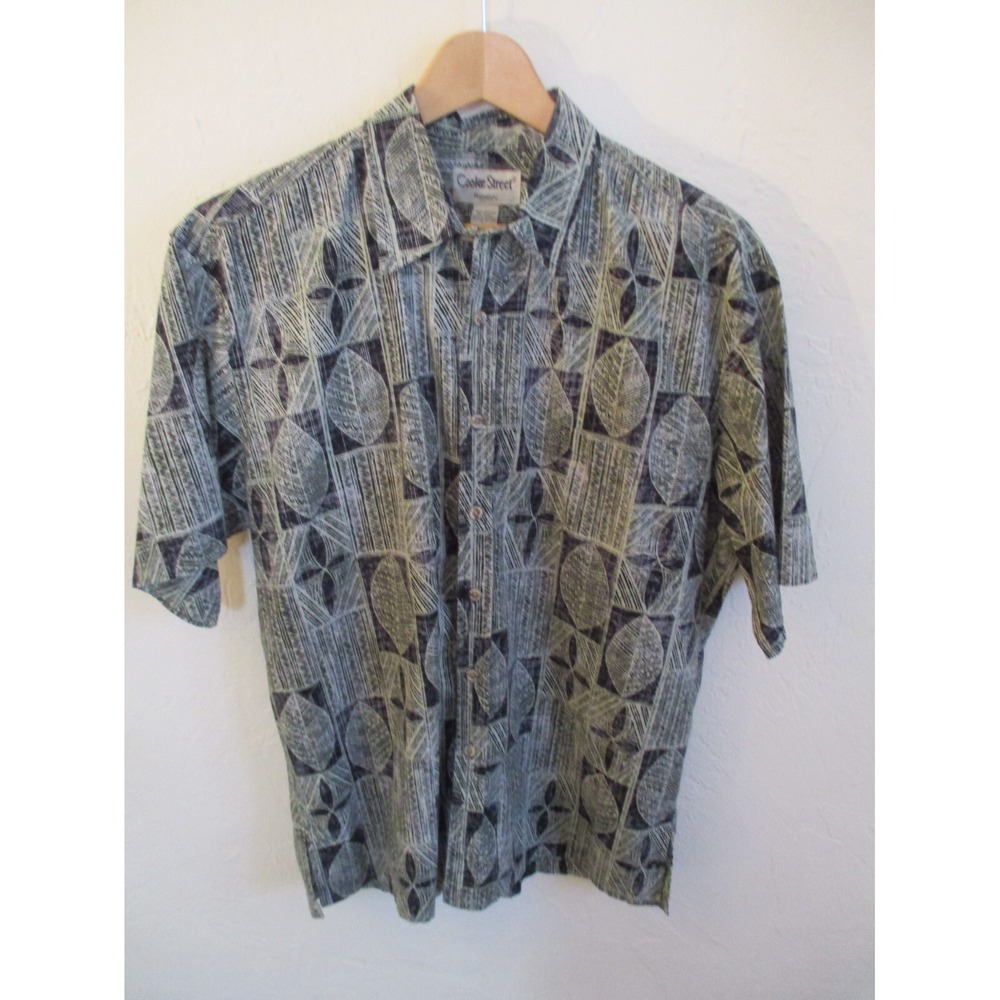 Recent Cooke Street Hawaiian Aloha Shirt Size Large Green & Black